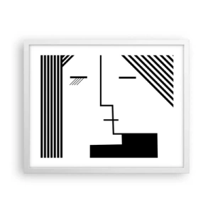 Poster in een witte lijst - Alleen maar een kus - 50x40 cm