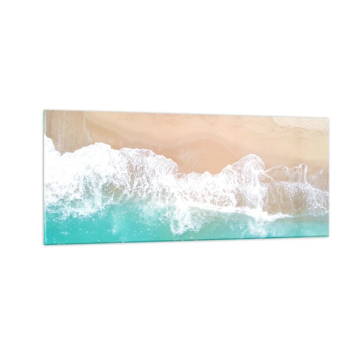 Schilderen op glas - Een strelende aanraking - 100x40 cm