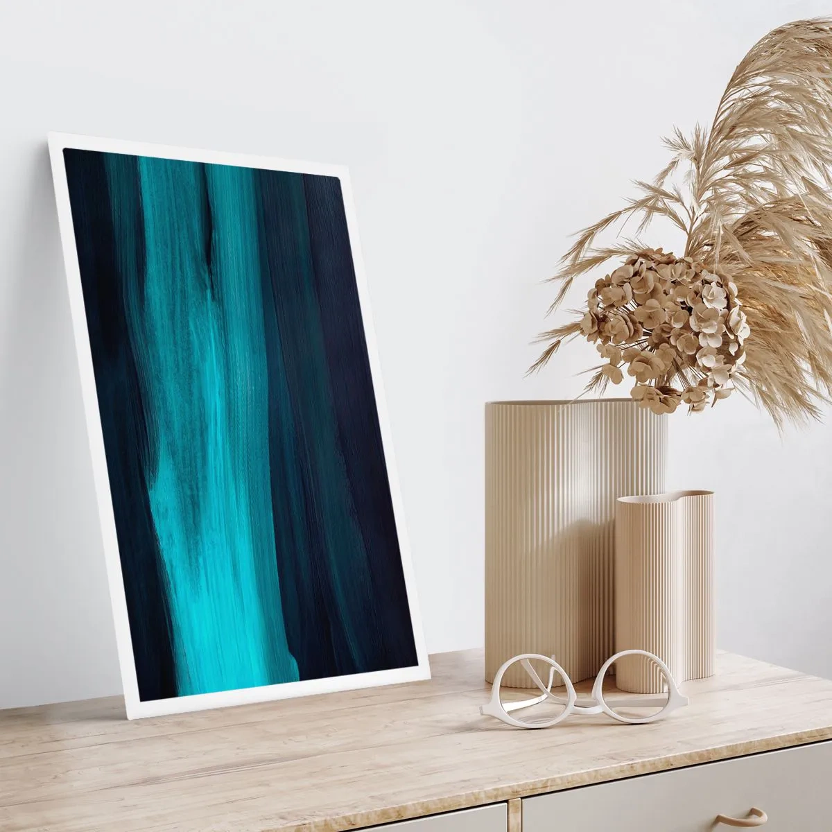 Poster - Ga met de stroom mee - 30x40 cm