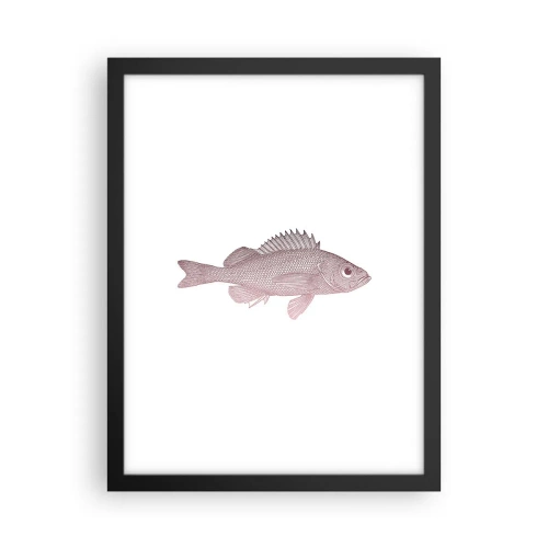 Poster in een zwarte lijst - Grote ogen vis - 30x40 cm