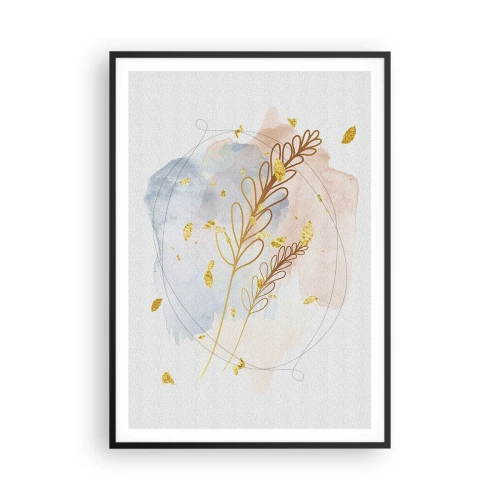 Poster in een zwarte lijst - Gouden explosie - 70x100 cm