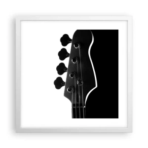 Poster in een witte lijst - Rock stilte - 40x40 cm
