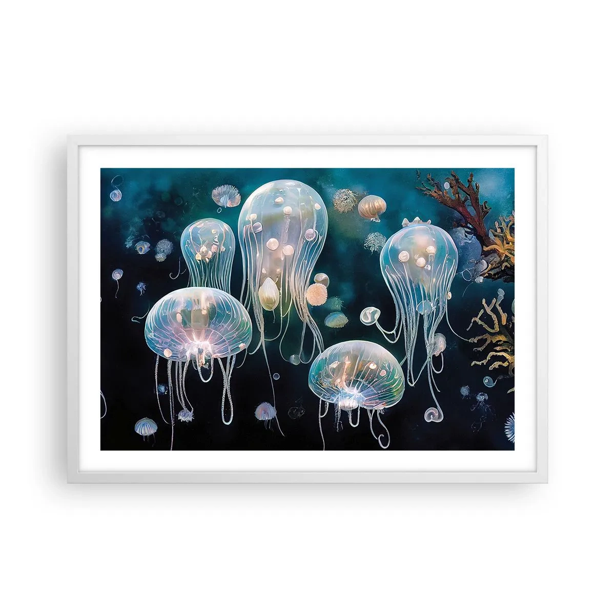 Poster in een witte lijst - Ondferwaterbal - 70x50 cm