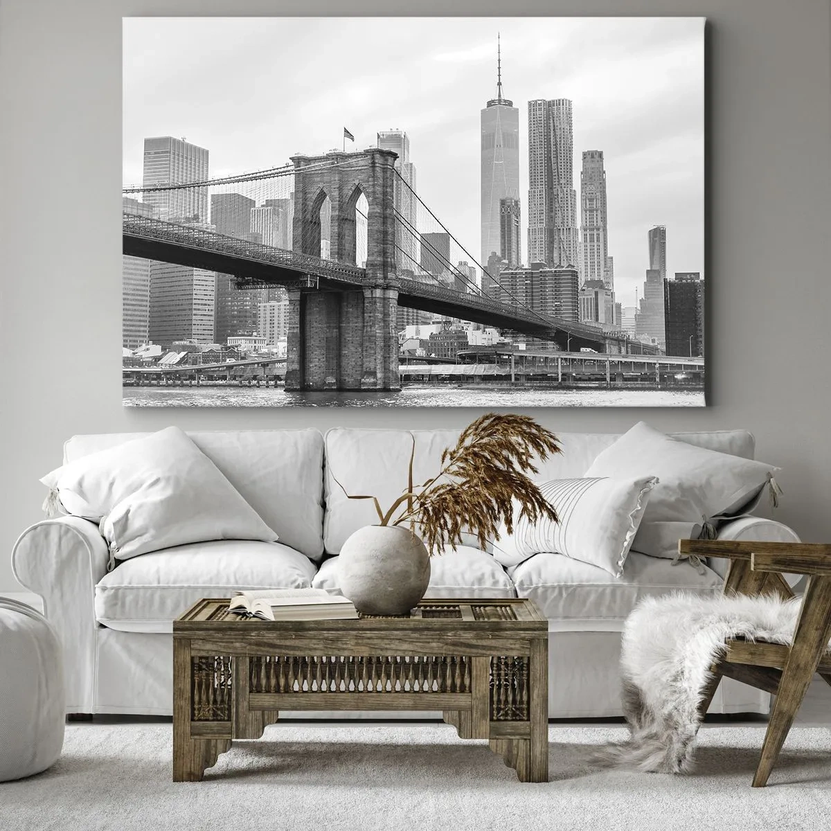 Schilderen op canvas - New Yorkse sfeer - 120x80 cm