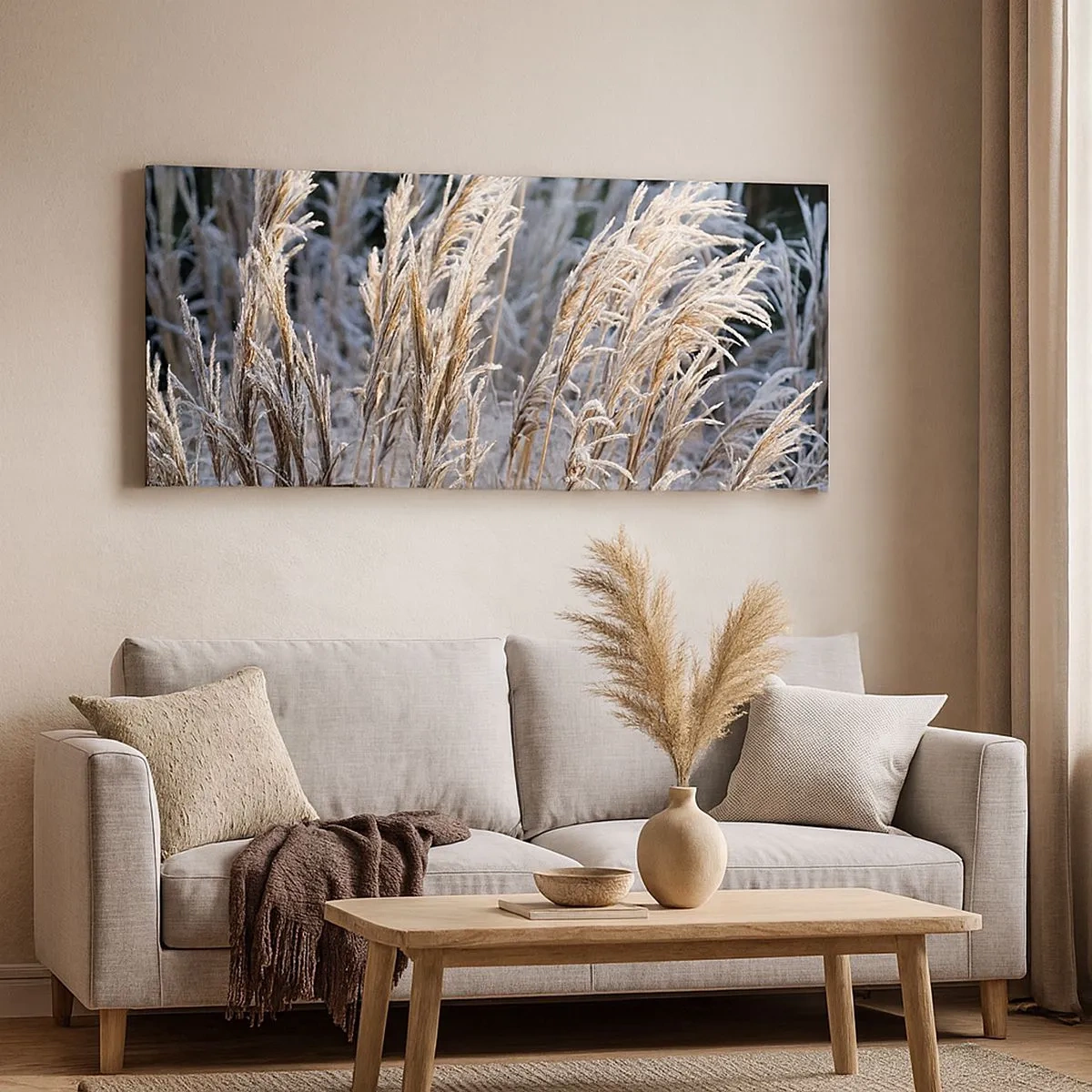 Schilderen op canvas - Gekleed met vorst - 100x40 cm