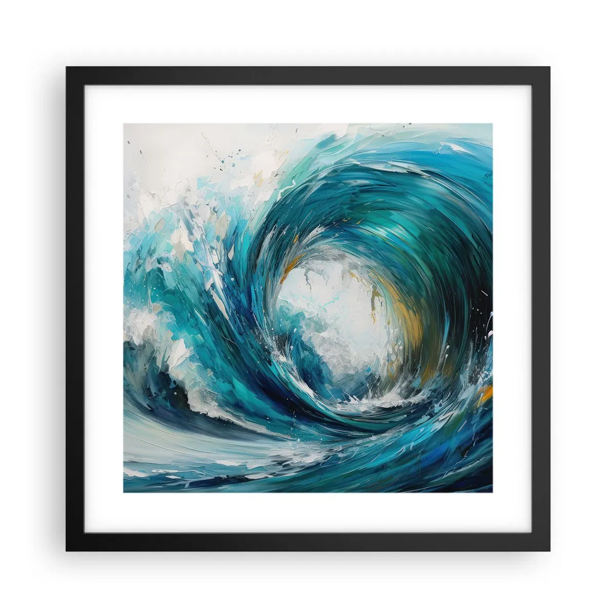 Poster in een zwarte lijst - Zeeportaal - 40x40 cm