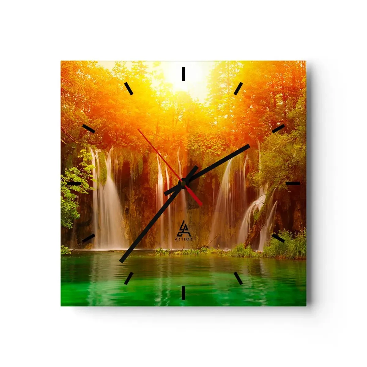 Wandklok - Klok - In de zon en in de schaduw - 30x30 cm