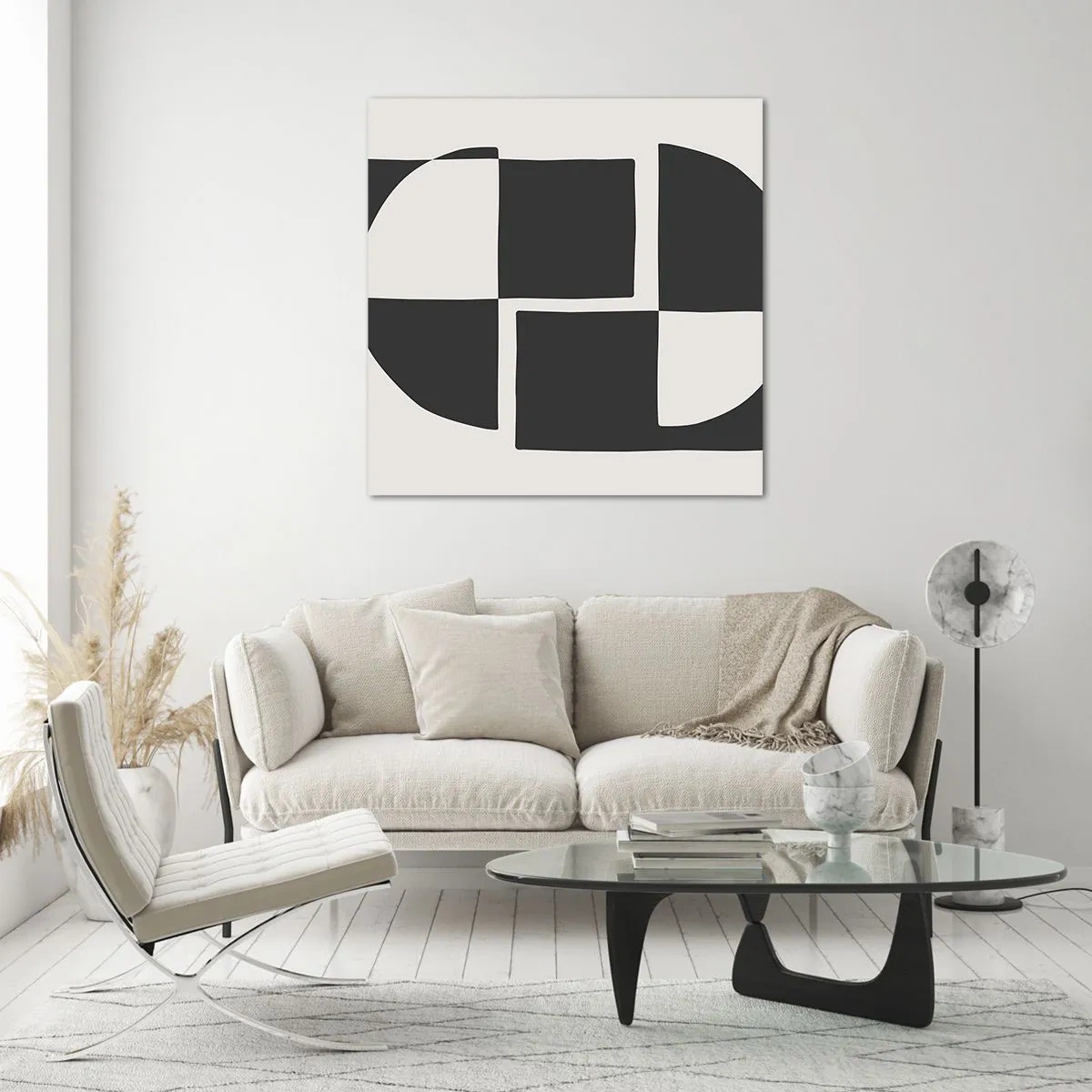 Schilderen op glas - Antithese - synthese - 30x30 cm