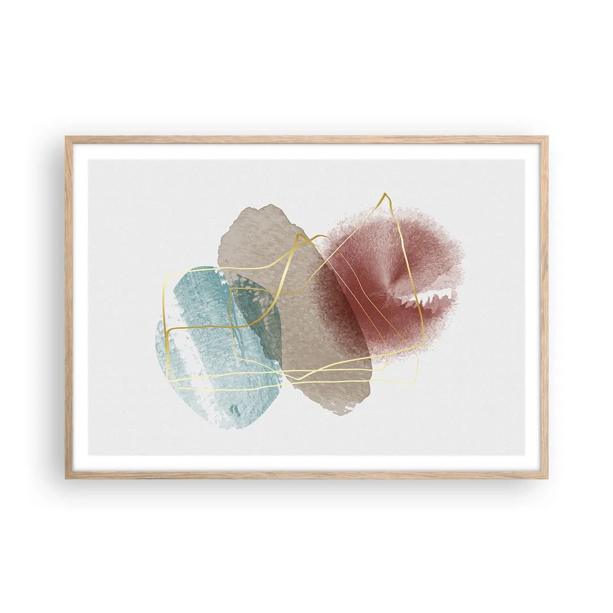 Een poster in een licht eiken lijst - Koralen van de ruimte - 100x70 cm