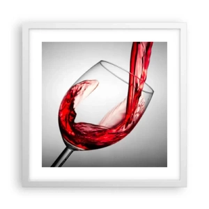 Poster in een witte lijst - Kleur - beweging - geluid - 40x40 cm