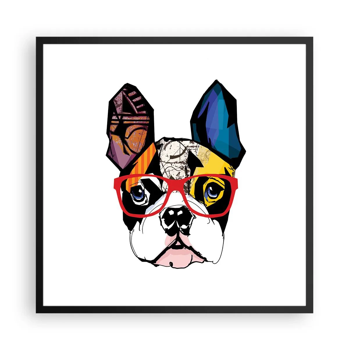 Poster in een zwarte lijst - intellectueel - 60x60 cm