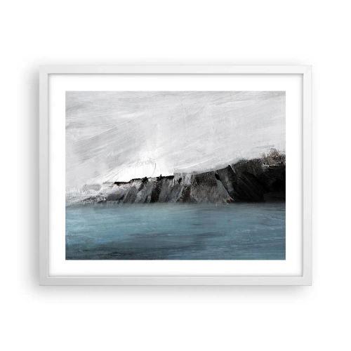 Poster in een witte lijst - Water – aarde: botsing der elementen - 50x40 cm