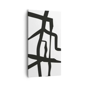 Schilderen op canvas - Zwart-wit ontwerp - 55x100 cm