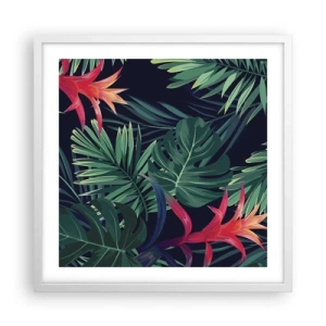 Poster in een witte lijst - Ontsteken in het groen - 50x50 cm