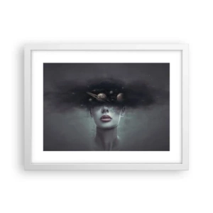 Poster in een witte lijst - En de planeten worden gek... - 40x30 cm