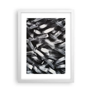 Poster in een witte lijst - Abstractie in de industriële spirit - 30x40 cm
