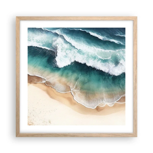 Een poster in een licht eiken lijst - De eeuwige ontmoeting - 50x50 cm