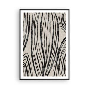 Poster in een zwarte lijst - Lijnoverstromingsvlakte - 70x100 cm