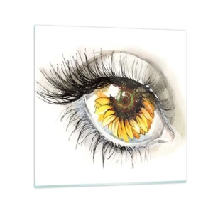 Schilderen op glas - Een look zo warm als de zomer - 70x70 cm