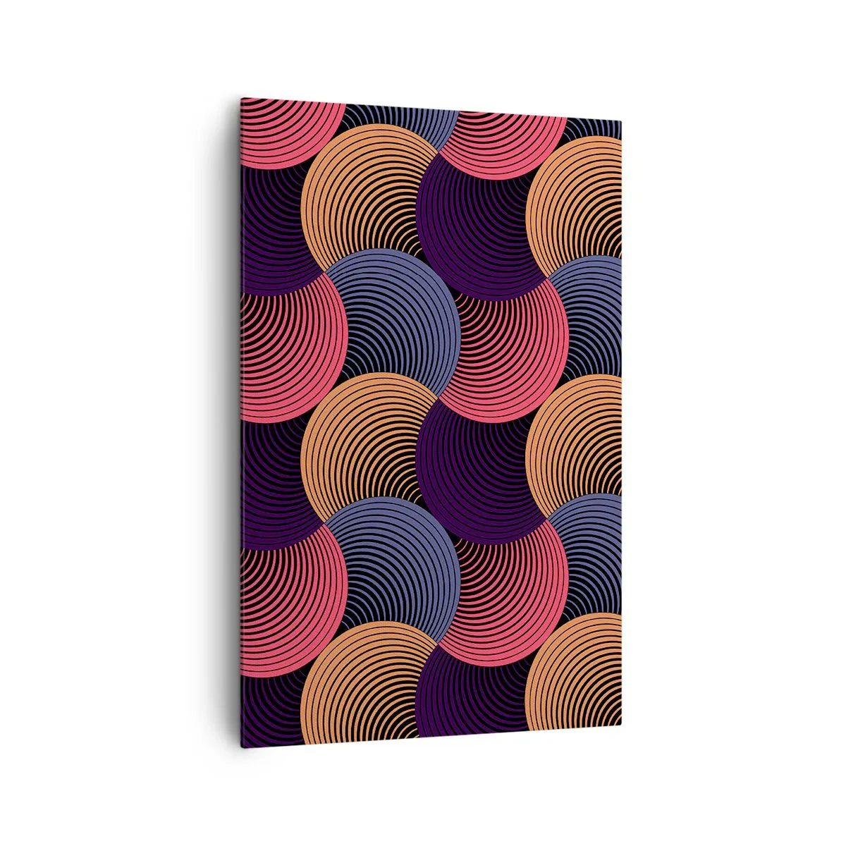 Schilderen op canvas - In een cirkelvormig ritme - 80x120 cm
