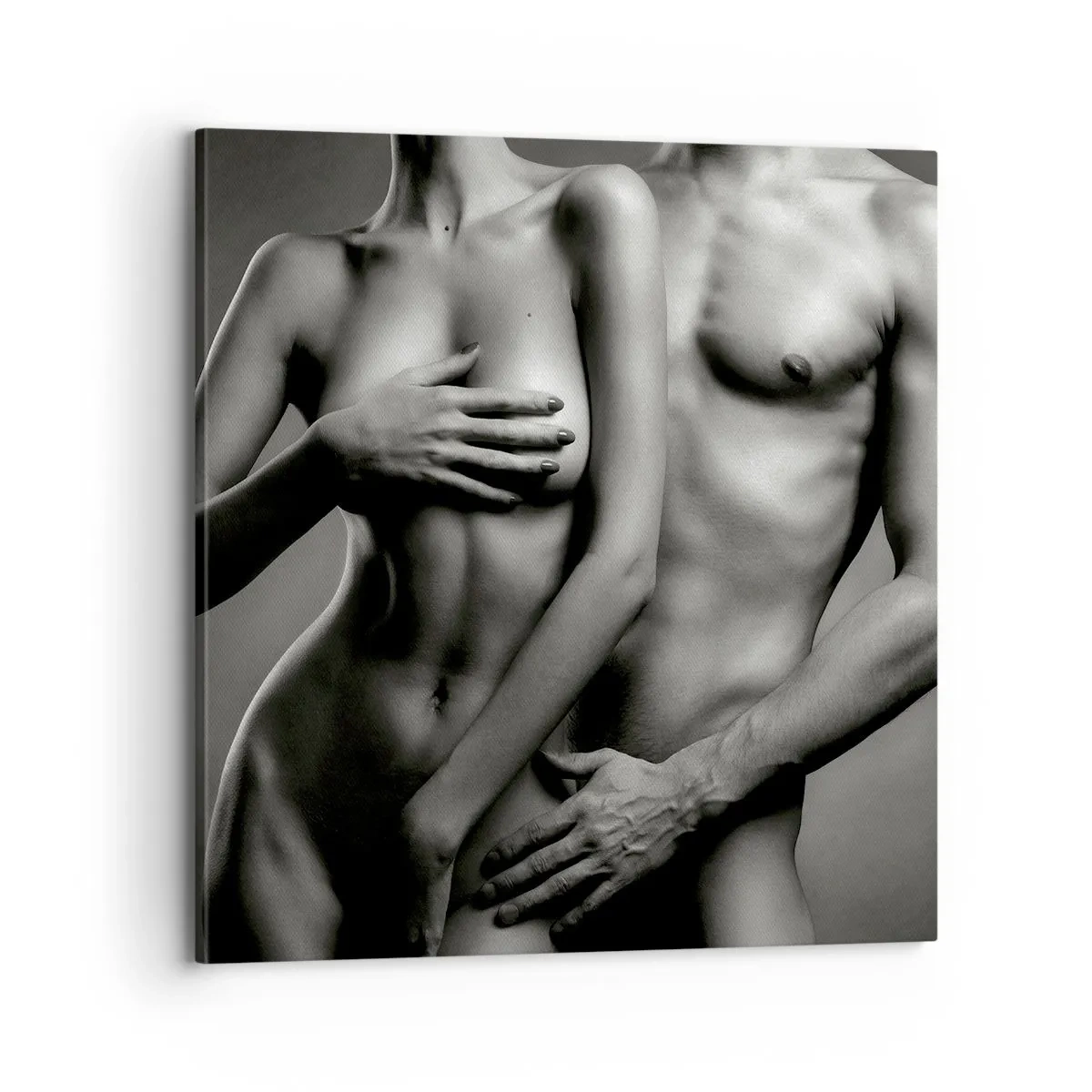 Schilderen op canvas - Adam en Eva - 70x70 cm