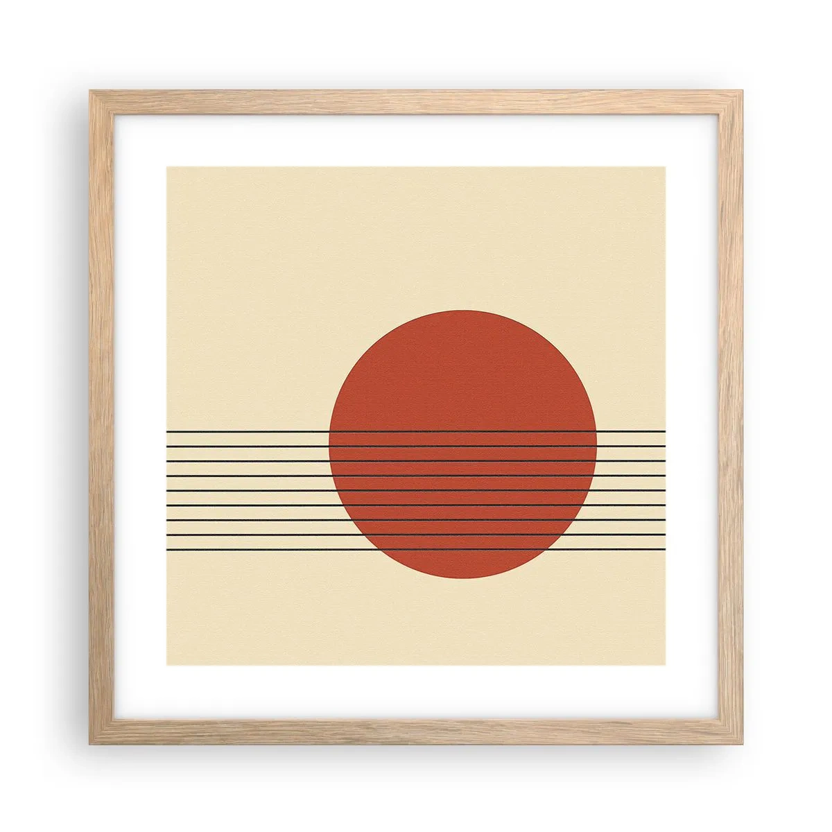Een poster in een licht eiken lijst - Opnieuw en opnieuw en verder - 40x40 cm