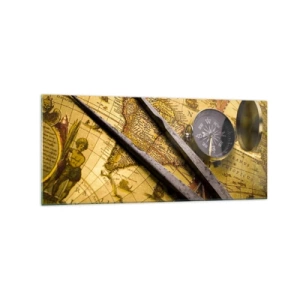 Schilderen op glas - Waar zijn deze schatten? - 120x50 cm