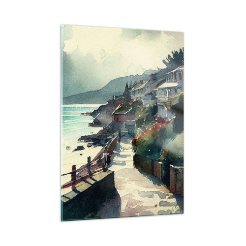 Schilderen op glas - Mediterrane stad - 50x70 cm
