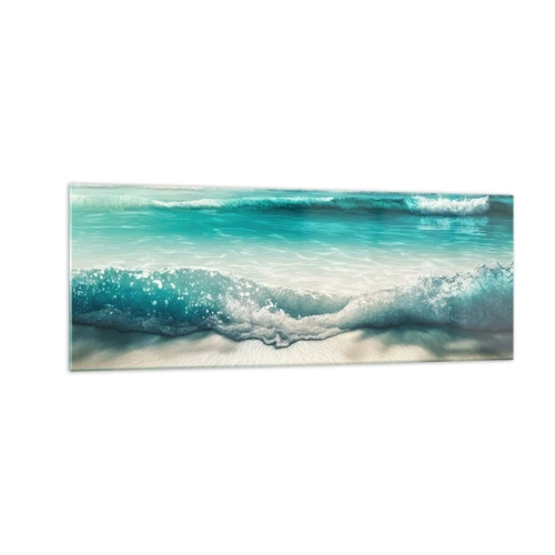 Schilderen op glas - De vrede van de oceaan - 140x50 cm