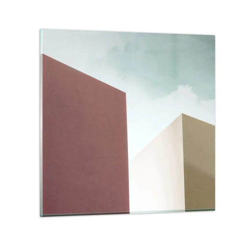 Schilderen op glas - De geometrie van een zonnige zomer - 50x50 cm