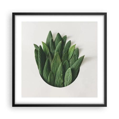 Poster in een zwarte lijst - Ongebreidelde nieuwsgierigheid - 50x50 cm