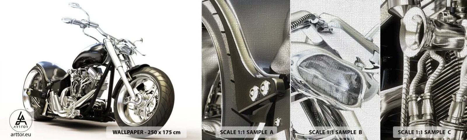 Fotobehang Monster Premium Canvas - Kracht met karakter - Automobiel, Motor, Reis - 100x30 cm