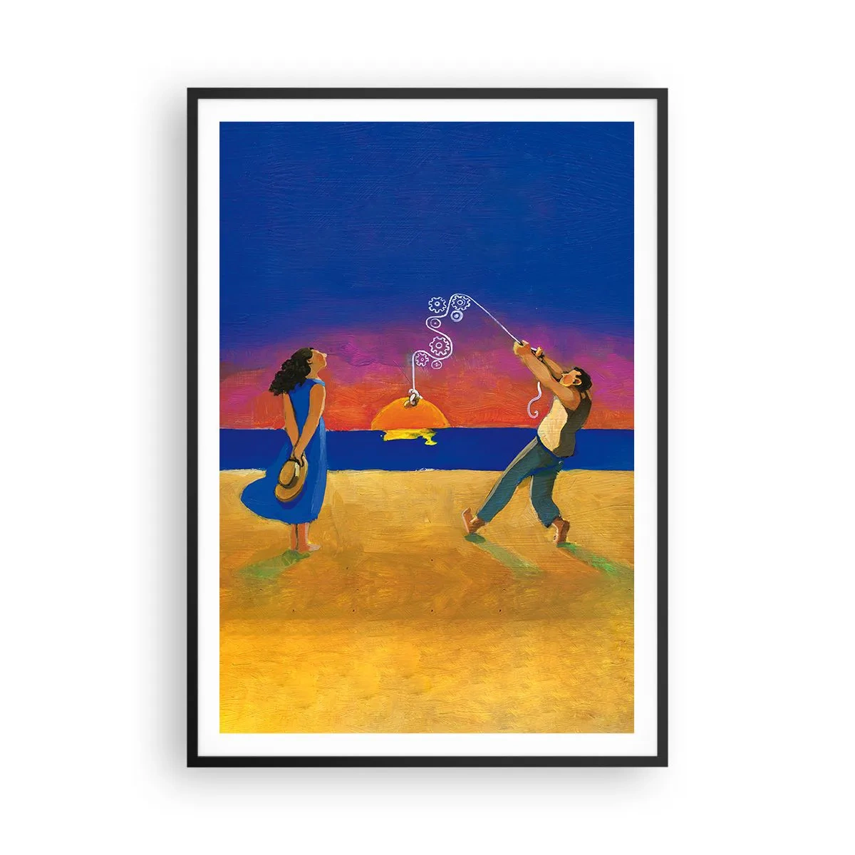 Poster in een zwarte lijst - Meer dan een sterretje uit de lucht - 70x100 cm