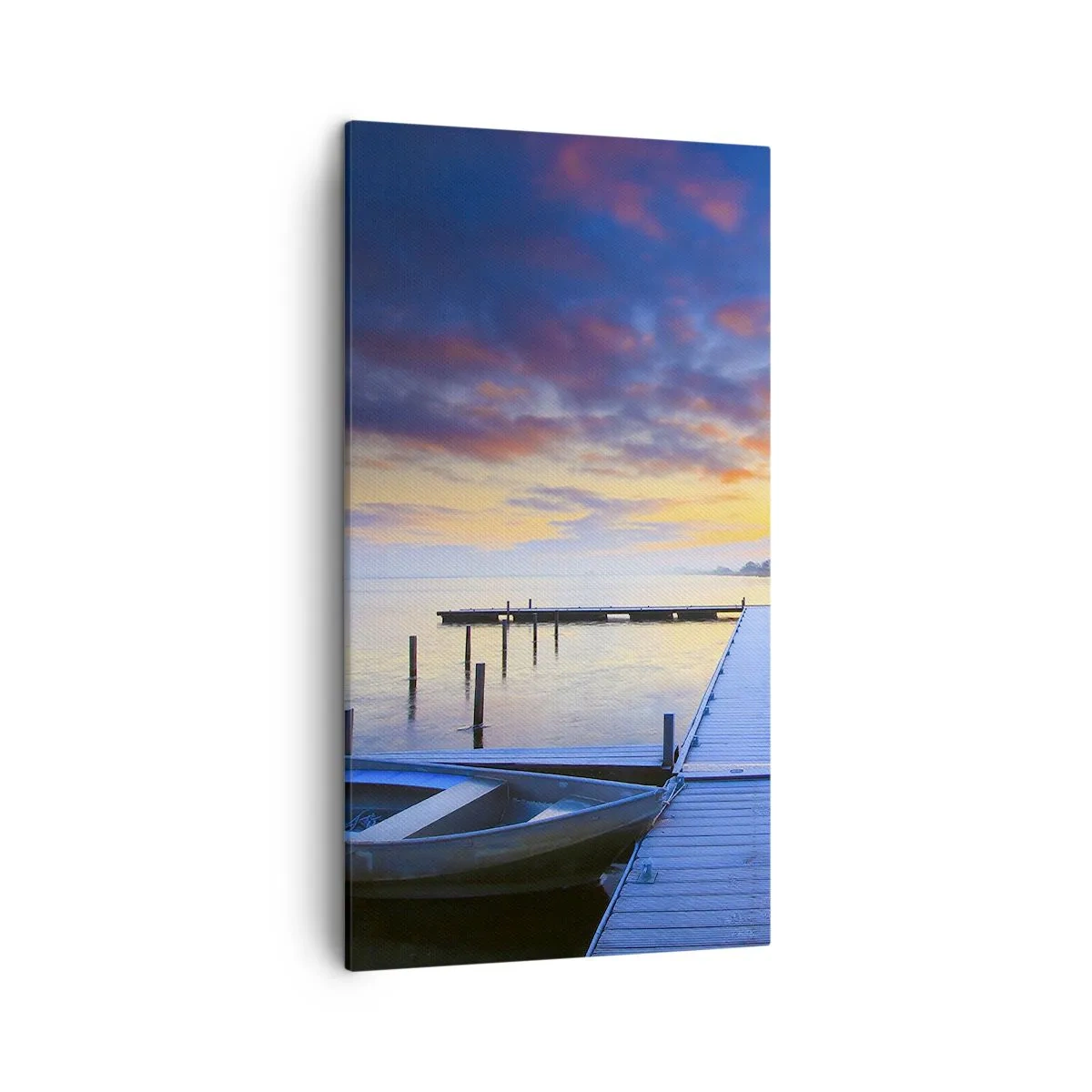 Schilderen op canvas - Violet-gouden kalmte - 45x80 cm