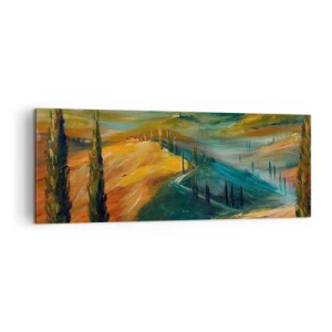 Schilderen op canvas - Toscaans landschap - 140x50 cm