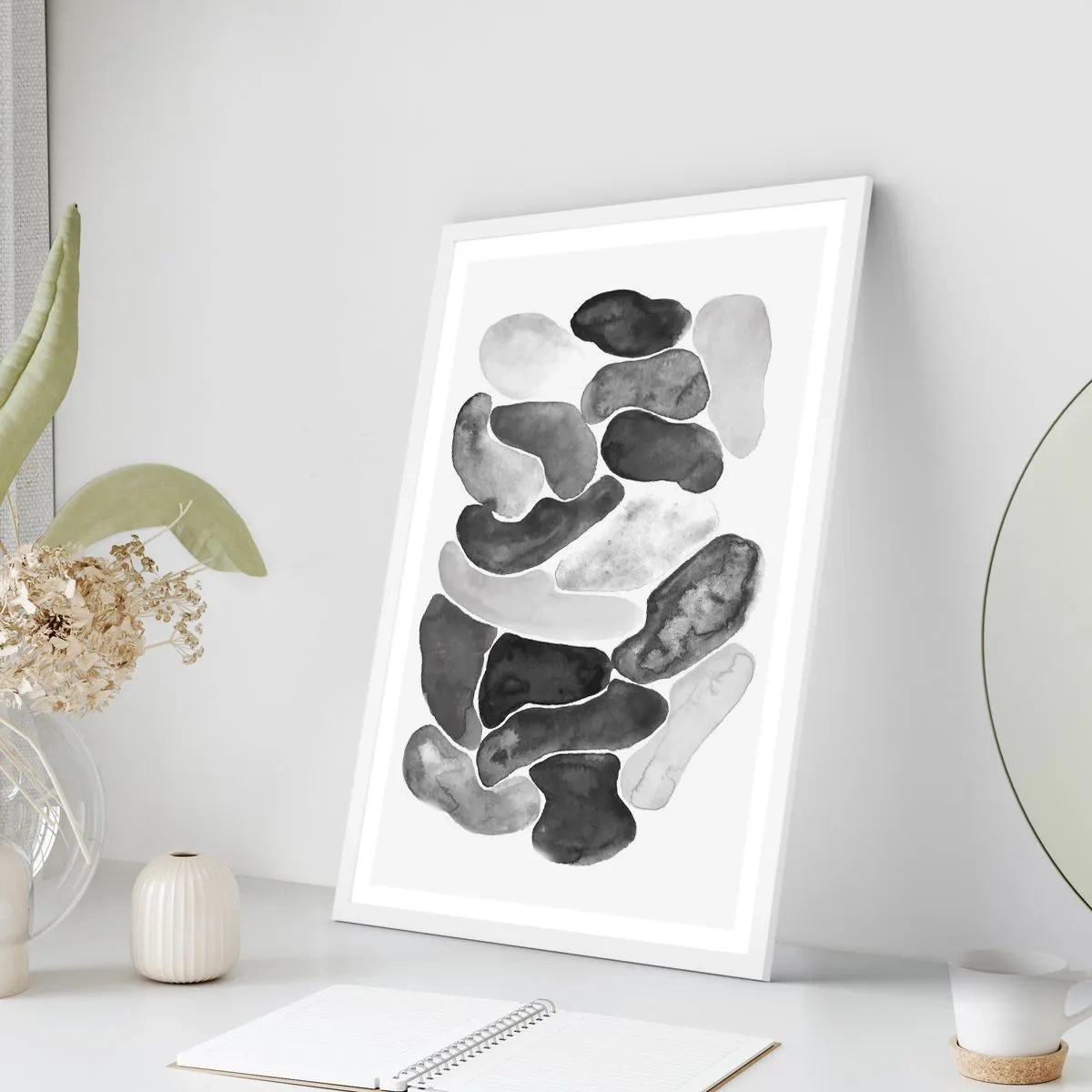 Poster in een witte lijst - Rotsachtige abstractie - 70x100 cm