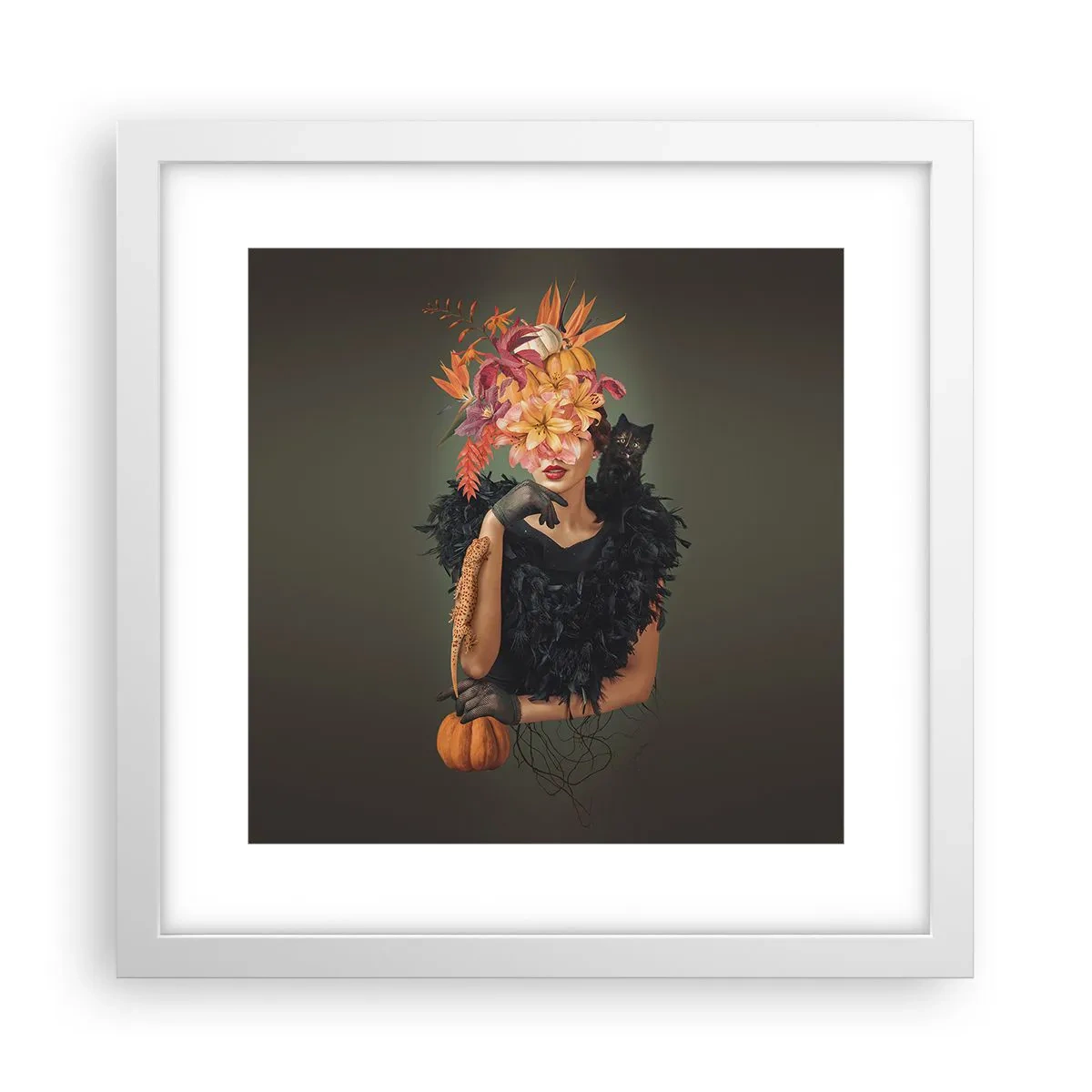 Poster in een witte lijst - De spreuk van een heks - 30x30 cm
