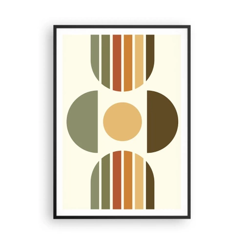 Poster in een zwarte lijst - In aardetinten - 70x100 cm