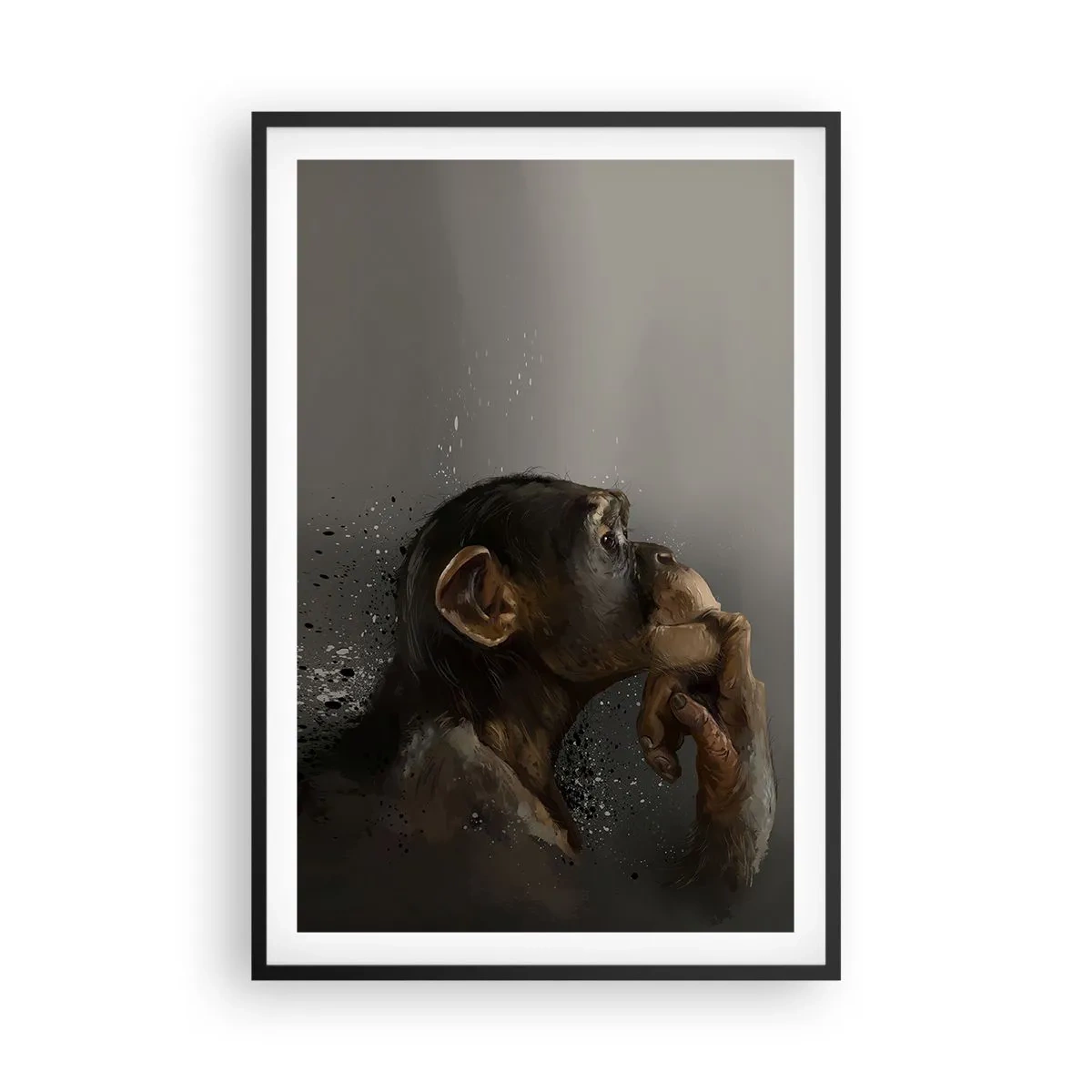 Poster in een zwarte lijst - Zeker een denker - 61x91 cm
