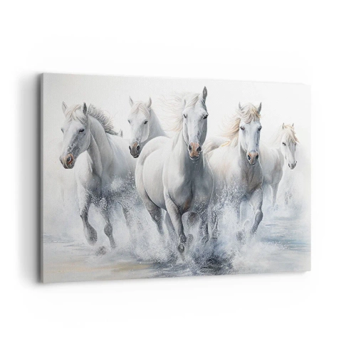 Schilderen op canvas - Witte magie - 120x80 cm