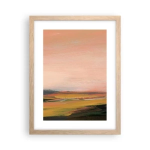 Een poster in een licht eiken lijst - In roze tinten - 30x40 cm