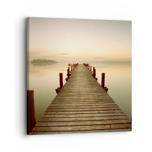 Schilderen op canvas - Aanbreken van de dag, licht - 30x30 cm