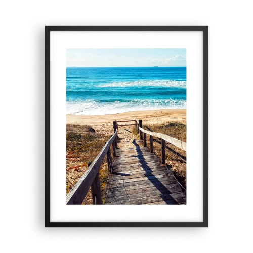 Poster in een zwarte lijst - Loop maar! - 40x50 cm