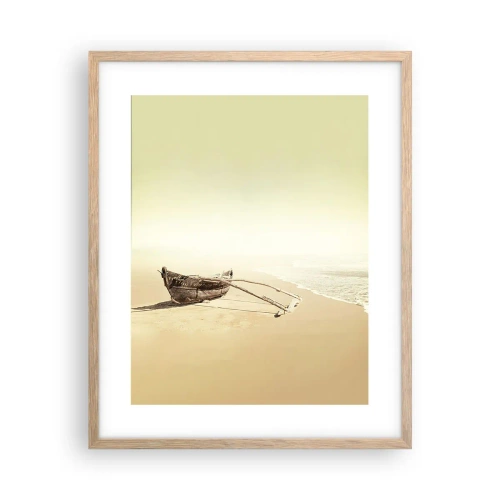 Een poster in een licht eiken lijst - Geheugen van de Stille Zuidzee - 40x50 cm