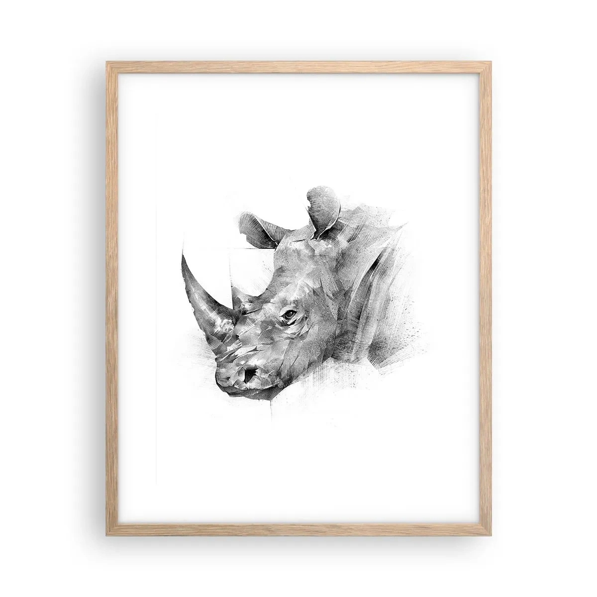 Een poster in een licht eiken lijst - Afrikaans portret - 40x50 cm