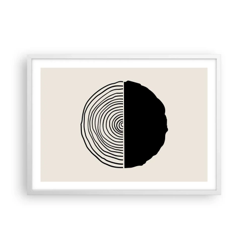 Poster in een witte lijst - Half om half - 70x50 cm