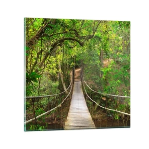 Schilderen op glas - Want er staat een klimplant in de tuin - 40x40 cm