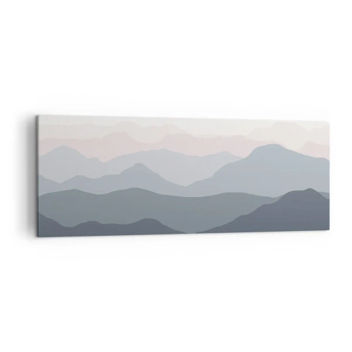 Schilderen op canvas - Golven van de bergen - 140x50 cm
