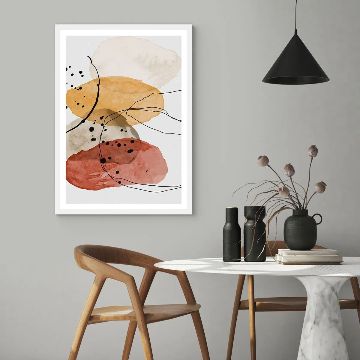 Poster in een witte lijst - Als lichte, transparante lucht - 40x50 cm