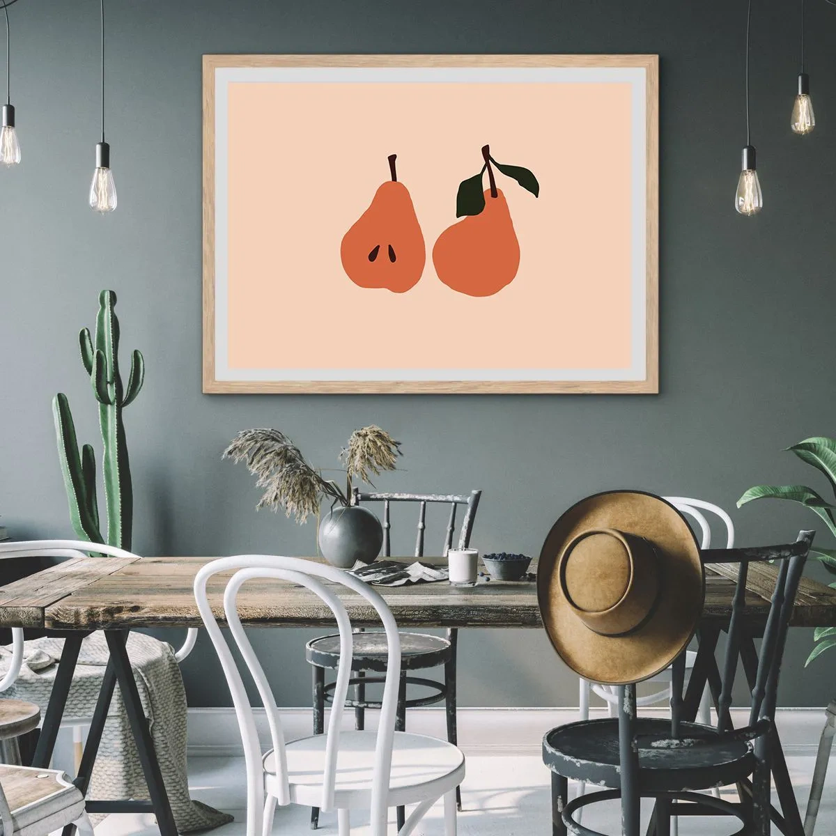 Een poster in een licht eiken lijst - Zoetheid zelf - 100x70 cm